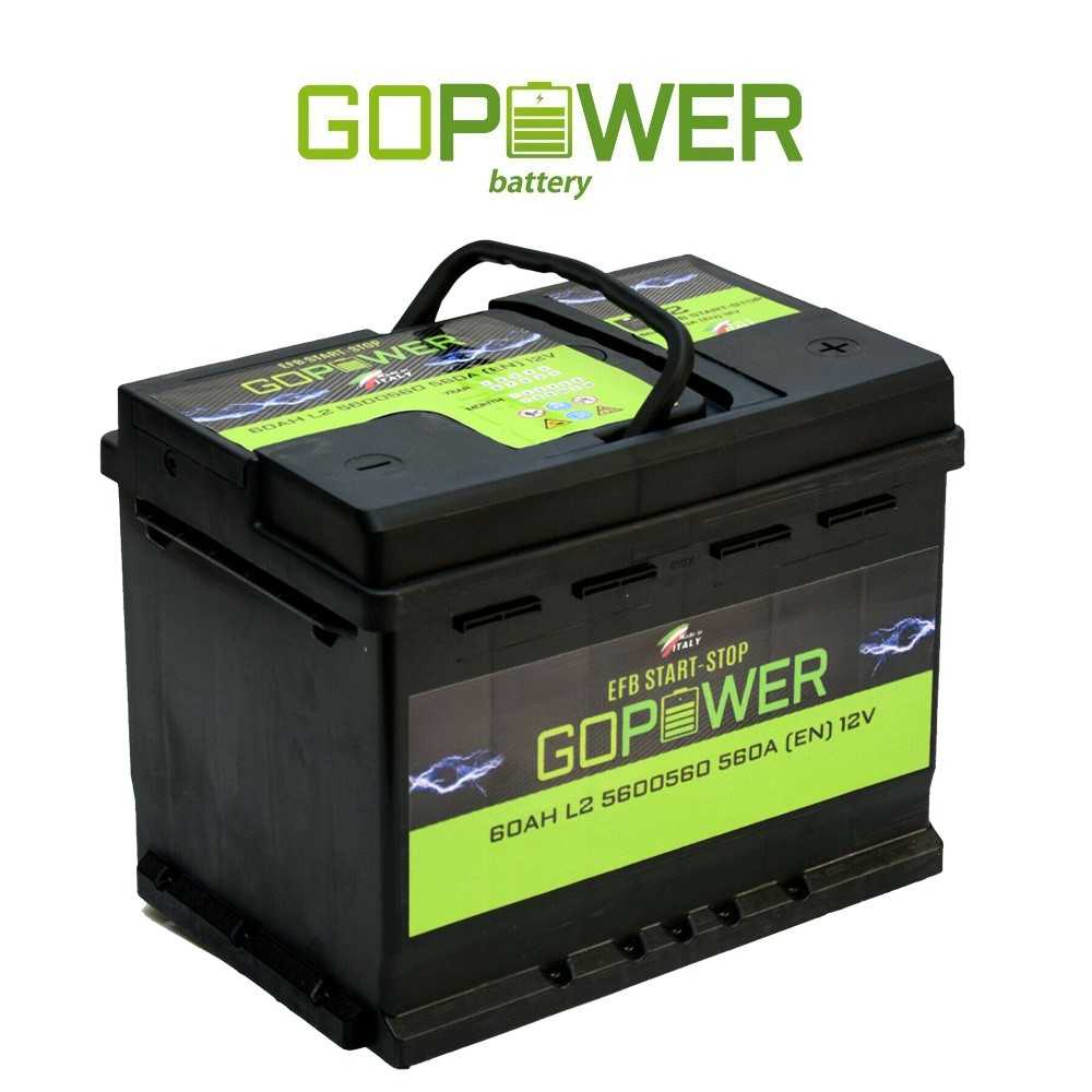 Batteria Auto GoPower 60Ah Start e Stop EFB 560EN