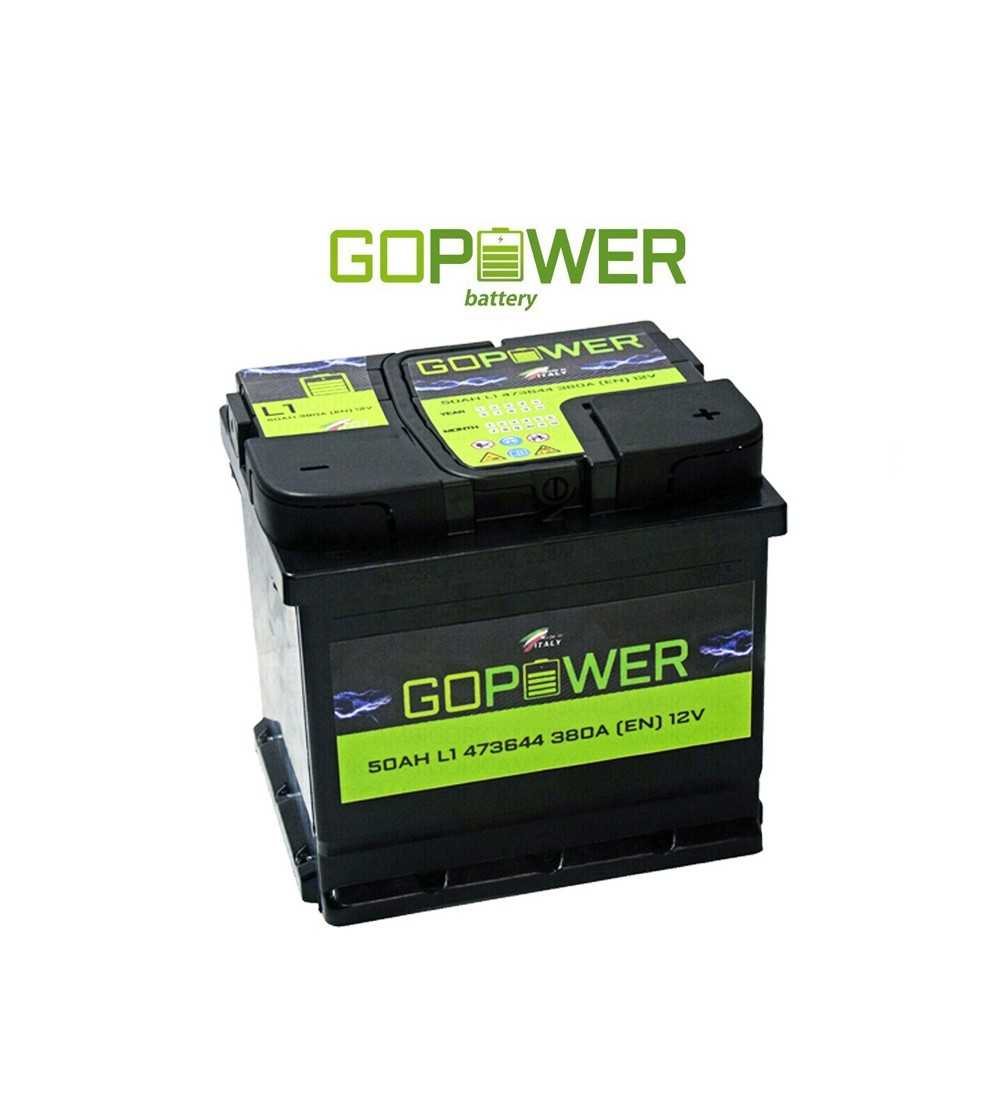 Batteria Auto Gopower 50ah 380EN Motori Benzina Diesel